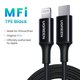 thumbnail image 3 of Cable USB C a Lightning UGREEN MFi 20W PD para iPhone 14 13 12 Pro Max Cable de carga rápida tipo C para iPhone y iPad, 3 of 5