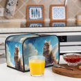 thumbnail image 6 of Balery Blue Sky Winged Cat Pattern Oven Cover Kitchen Bread Machine Protector, 2 Slice Toaster Cover for Home, Anti Dust Fingerprint Coaster Cover, 6 of 7