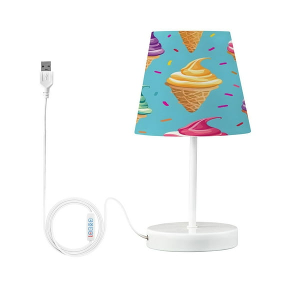 Ice Cream and Sweets Desk Lamp LED Table Nightstand Lamps with 3 Color Temperatures for Home Bedroom Living Room Decor 6x11