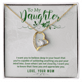 thumbnail image 4 of To My Daughter Deep in Your Heart From Mom Forever Necklace w Message Card, 4 of 20