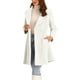 thumbnail image 4 of Abrigo elegante Allegra K para mujer, abrigo largo con cinturón y cuello chal, talla XL, blanco, 4 of 6