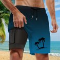 thumbnail image 2 of Kcolen Men Swim Shorts Gradient Swim Shorts Men Comfy Swimsuit for Men Liner Compression Summer Beach Swimwear, 2 of 4