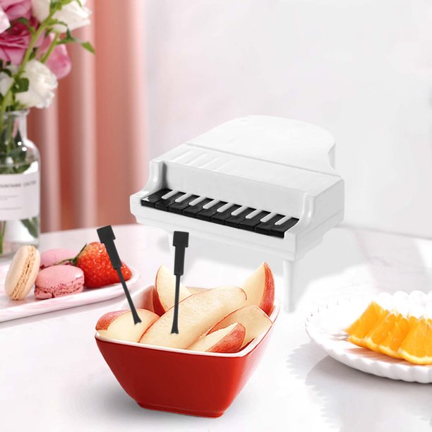 pstuiky Tenedor de fruta para piano, juego de fruta europeo para el hogar, palillo de fruta, lindo tenedor pequeño para postre