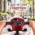 thumbnail image 4 of Ecomobi 4 Wheel Foldable Mobility Scooter for Senior with Removable Lithium Battery, 41 lbs Lightweight Powered Wheelchair for Adult,300 lb Capacity,Travel Scooter for Elderly,Red, 4 of 9