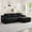 Black, variant on Muumblus L-Shaped Modular Sectional Sofa with Chaise, Boneless Deep Seat Cloud Couch, No Assembly Corduroy Sleeper Sofa for Living Room, Dark Gray(Left Facing Chaise)