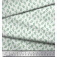 thumbnail image 2 of Soimoi Green Poly Georgette Fabric Pecan Leaves Print Fabric by Yard 42 Inch Wide, 2 of 3