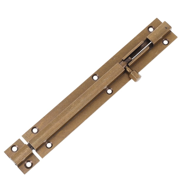 HEALEEP 1Set Copper Sliding Latch Lock for Homeowners and Property Managers 11.8X1.2X0.6in