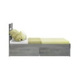 thumbnail image 3 of Max & Lily Solid Wood Farmhouse Twin Bed with Plank Headboard and Storage Drawers, Driftwood, 3 of 9