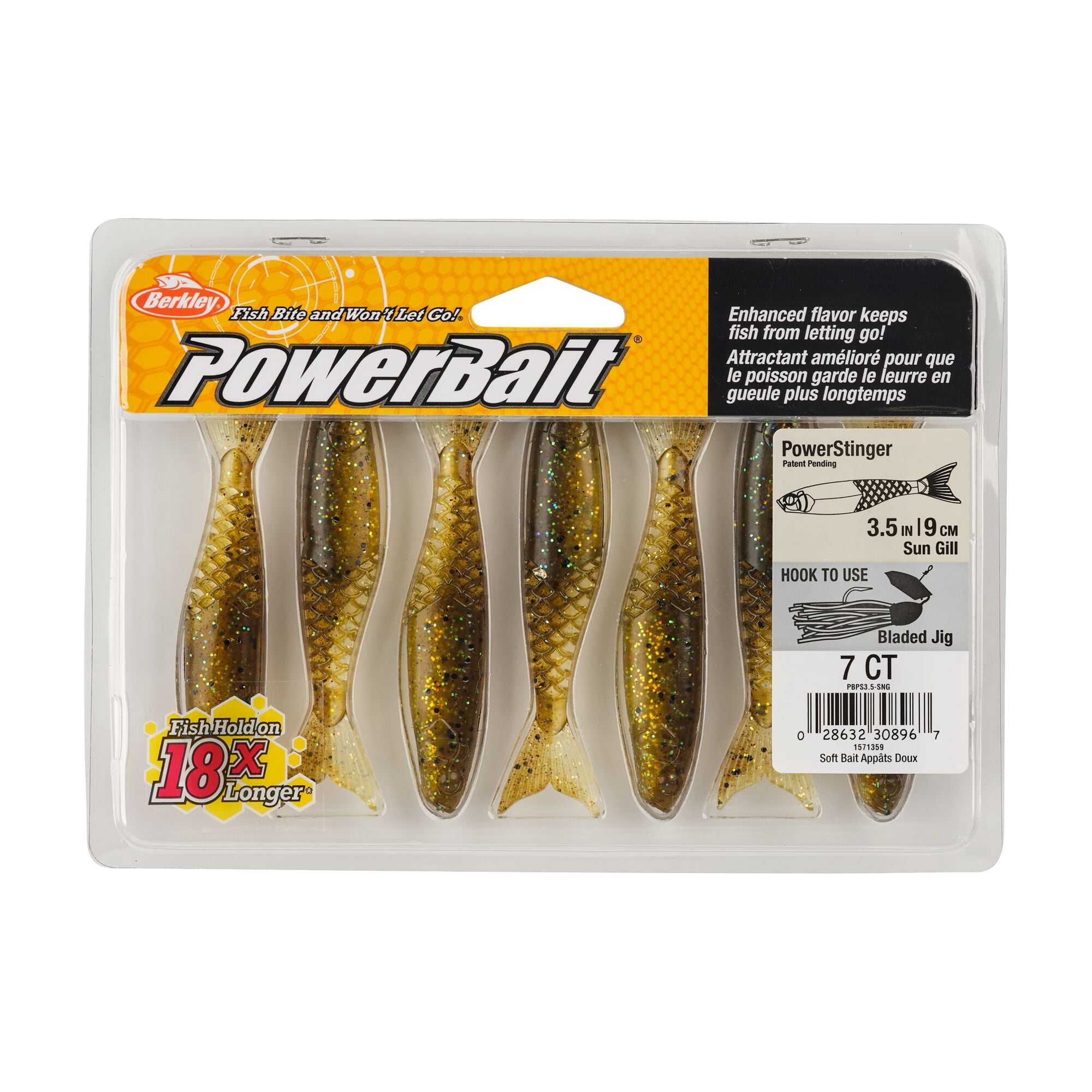 Berkley PowerBait® PowerStinger, 3.5 in, Minnows, Sun Gill (7 Count)