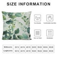 thumbnail image 6 of Nawypu Throw Pillow Covers Green Leaf Watercolor Eucalyptus Branches Floral with Plant Objects White Natural Greenery Twig Cushion Pillowcase Sofa,2 Pcs White, 6 of 6