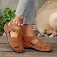 thumbnail image 2 of Dakaela Womens Sandals Comfortable Closed Toe Wedge Shoes Ankle Strap Platform Casual Dressy Summer Slip on Walking Shoes Size 6-10, 2 of 9