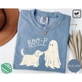 thumbnail image 2 of PAVIG Boo-P Dog Ghost Halloween Shirt, Funny Dog Mom Garment-Dyed Tee, 2 of 8