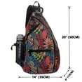 thumbnail image 3 of Pickleball Bag Sling Bag Pickleball Backpack Sports for Women and Men Adjustable Tennis Bag for Pickleball Paddle with Fence Hook,Water Bottle Holder(Leaves), 3 of 7