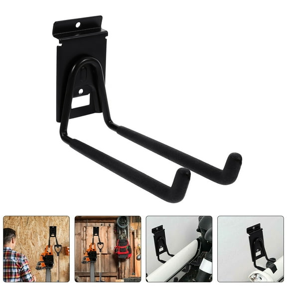 OUNONA 2pcs Storage Hooks 8 Inch Straight Hooks For Garage Heavy Duty Iron Wall Mounted Storage Hooks For Tools Bikes Outdoor Hooks Supplies