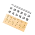 thumbnail image 1 of facefd 12pcs Leather Craft Working Saddle for Working Making DIY Tools Carving Metal Stamps Set Chinese Zodiac, 1 of 9