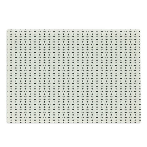 Abstract Cutting Board, Vintage and Simple Geometric Flower Like Round Squares Repetition, Decorative Tempered Glass Cutting and Serving Board, in 3 Sizes, by Ambesonne