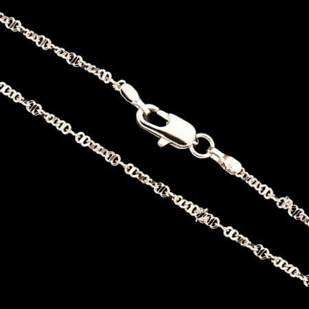 Silver Anchor Chain Necklace With Lobster Claw Clasp 24Inch Silver Plated Brass 2mm Chain Width Sold per pkg of 1pcs