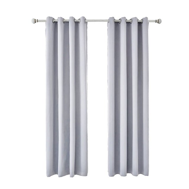 High Precision Black Curtain Blackout Cloth Insulation Curtain, Nordic Style Curtain, Solid Color Curtain