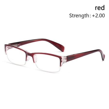 +1.00~+4.00 Vision Care Spring Hinge Portable Presbyopia Eyewear Eyeglasses Diamond-cut Reading Glasses RED STRENGTH +2.00