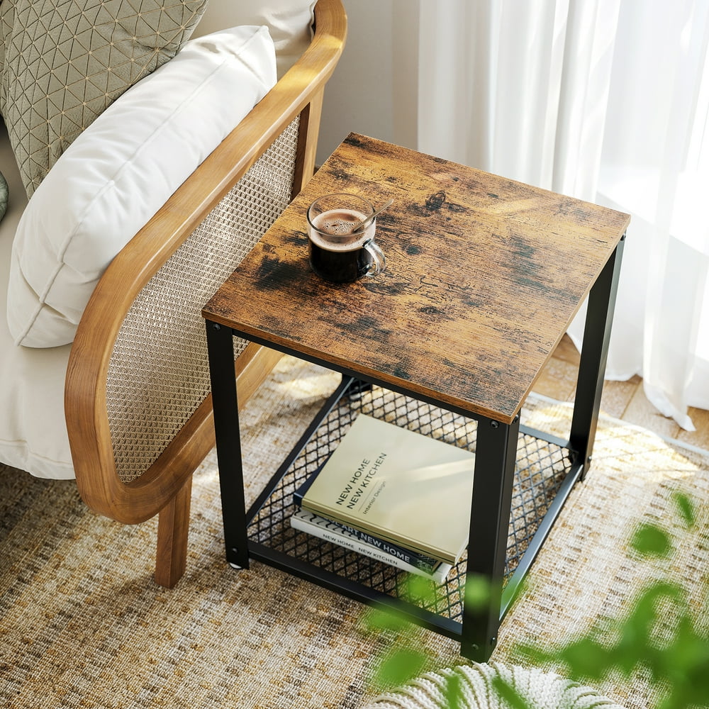 VASAGLE Side Table, for Living Room, Rustic Brown - Walmart.com