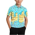 thumbnail image 2 of UQJfacai Boys T Shirts Hawaiian Golf Shirt Fashion Graphic Tees Short Sleeve Collared Kids School Uniform Clothes 5-15 Years, 2 of 7