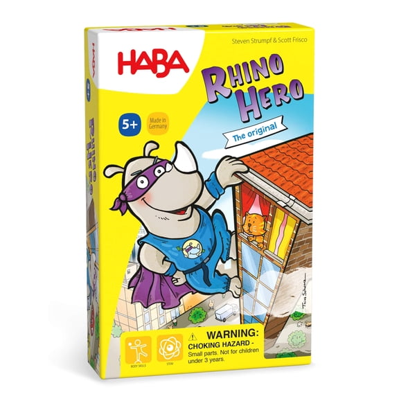 HABA Rhino Hero Game - Card Games for Kids, Ideal for Ages 5 & up, A Stacking Card Game Adventure - Triple Award Winner