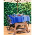 thumbnail image 3 of Outdoor Rectangle Tablecloth with Umbrella Hole and Zipper, Blue Ombre Water Ripple Waterproof Table Cover Farmhouse Stripes Washable Patio Tablecloths for Party Picnic, 60"x84", 3 of 6