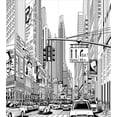 thumbnail image 3 of Ambesonne New York Duvet Cover Set, Downtown Manhattan, 2-Calking, Black and White, 3 of 7