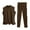 Coffee, variant on Women's Thermal Underwear Set Sleeveless Lined Crew Neck Tank Top and Pants for Winter Warmth Comfort
