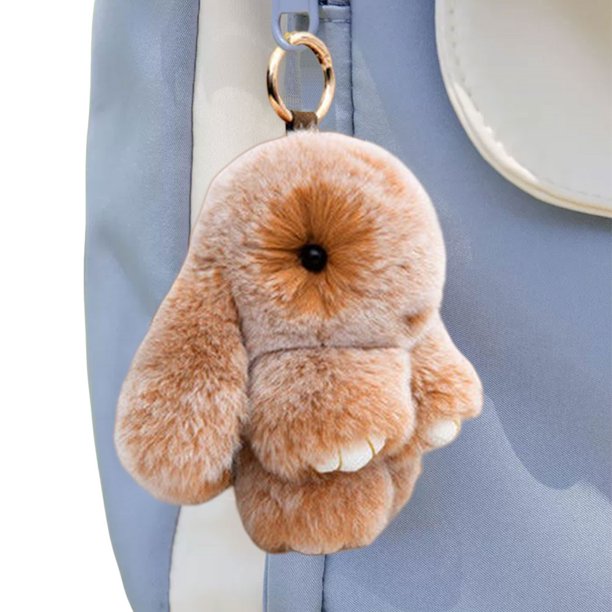 Llavero Estético Conejo Esponjoso Lindo Conejito Peluche para Regalos Navidad