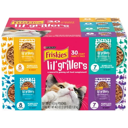UPC: 0050000504565 | Purina Friskies Lil Grillers Wet Cat Food Variety Pack 1.55 oz Pouch