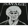 thumbnail image 3 of The Golden Girls Sophia Is Savage Distressed Graphic Men's Black T-Shirt, 3 of 6
