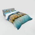 thumbnail image 2 of Ambesonne Landscape Bedding Set 4 Pcs, Panorama of Historic Town, Queen, Multicolor, 2 of 2