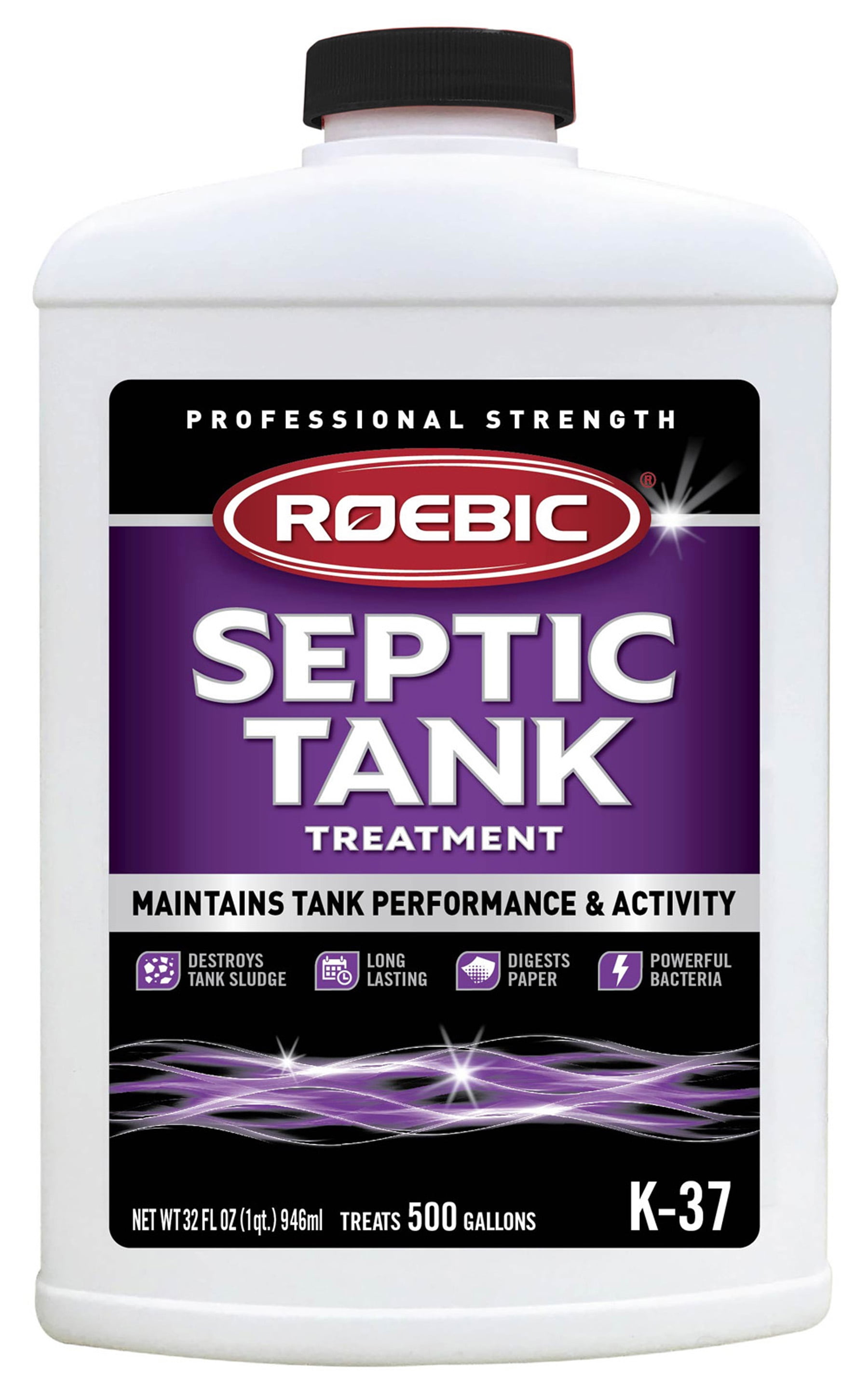 Roebic Laboratories K-37 Septic Tank Treatment 32 oz. - Maintains Septic System