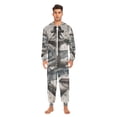 thumbnail image 2 of Sharks Anchors Adult Onesie Pajamas Slim Fit Christmas One Piece Suit Pjs for Women and Men Hooded Zipper, 2 of 7