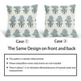 thumbnail image 6 of Blue Floral Pillow Covers 20x20 Inch Blue Green Chinoiserie Flower Leaves Outdoor Decorative Throw Pillow Covers Set of 2 Rustic Pillowcases Farmhouse Cotton Linen Cushion Covers for Couch Bed Sofa, 6 of 6