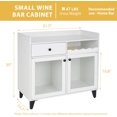 Small Wine with Glass Doors Modern Liquor Bar with LED