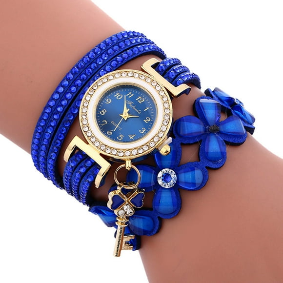 RKSTN Watches for Women Fashion Chimes Diamond Leather Bracelet Lady Womans Wrist Watch Watches