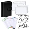 thumbnail image 1 of PU Leather Notebook Binder Budget Planner Binder Cover with Binder Pocket Personal Cash Budget Envelopes, 1 of 7