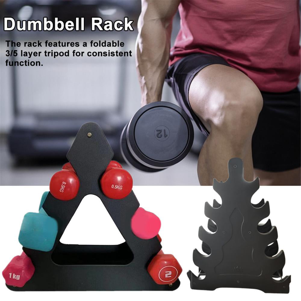 5 Tier Heavy Duty Dumbbell Weight Stand Gym Dumbbell Storage A-Frame Rack USA 