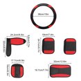 thumbnail image 6 of EEEkit Car Carbon Fiber Accessories Set with Steering Wheel, Gear Shift, Handbrake, Center Console, Seat Belt Cover, Red, 6 of 6