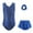 Blue, variant on Tiijoy Little Girls Dance Gymnastics Leotard Tutu Skirt with Scrunchie Outfits, Sizes 5-6