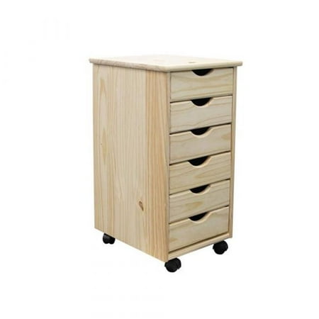 Adeptus 69600 Solid Wood 6 Drawer Roll Unfinished Cart | Walmart Canada