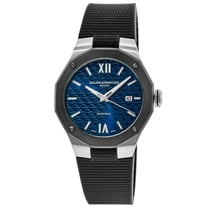 Baume & Mercier Riviera Automatic Blue Dial Rubber Strap Men's Watch 10768