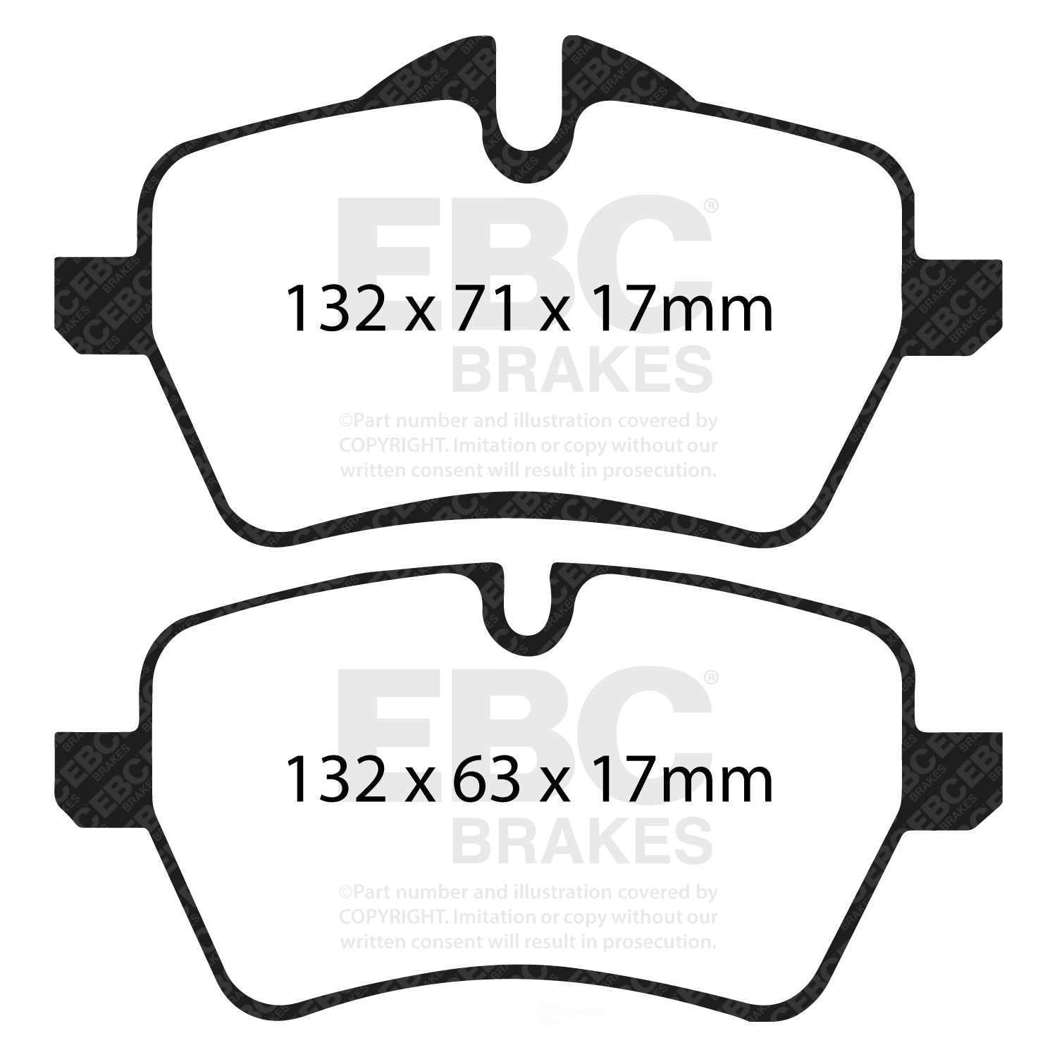 EBC Brakes Redstuff Premium Fast Street Pad For All Engine Sizes Fits select: 2013 MINI COOPER ROADSTER, 2006-2016 MINI COOPER