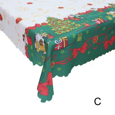 

GYMNASTI 150x180cm Christmas Themed Printing Table Cloth Rectangle Desk Cover Party Decor