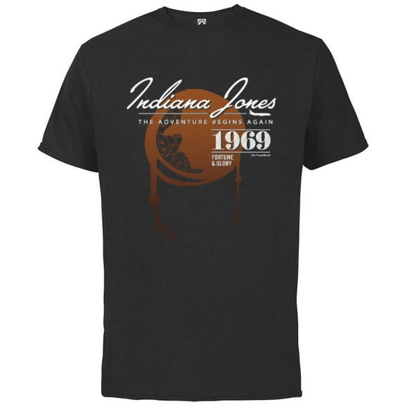 Lucasfilm Indiana Jones and the Dial of Destiny 1969 Again - Short Sleeve Cotton T-Shirt for Adults - Customized-Black