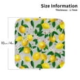 thumbnail image 2 of Yiaed Lemon Seamless Pattern Oil Painting Effect Print Leather Coasters for Drinks - Cup Coasters Coffee Table Kitchen Table Bar, Home & Office Gifts Handmade Drink Coasters-Square, 2 of 6