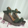 thumbnail image 3 of Women Fish Mouth Platform High Heels Wedge Sandals Buckle Slope Sandals, 3 of 9