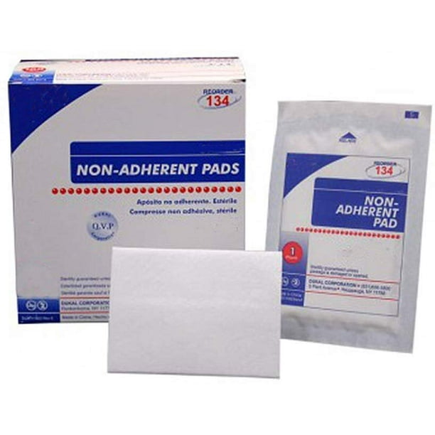 NonAdherent Pads 3" x 8" Case of 600 Absorbent Sterile Dressings for